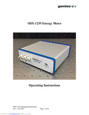 Gentec-EO SDX-1239 Operating Instructions Manual