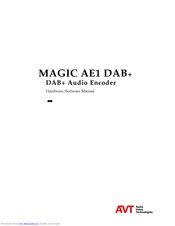 AVT MAGIC AE1 DAB+ Hardware & Software Manual