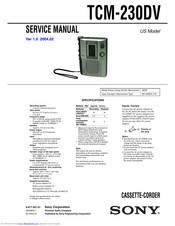 Sony TCM-230DV Service Manual
