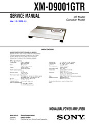 Sony XM-D9001GTR Service Manual