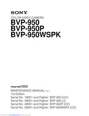 Sony BVP-950P Series Maintenance Manual