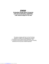 Vox Technologies EM586 Manual