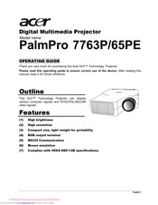 Acer PalmPro 7765PE Operating Manual