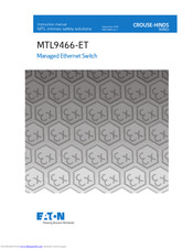 Eaton MTL9466-ET Instruction Manual