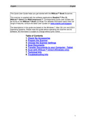 Irislink IRIScan Book 3 Quick User Manual