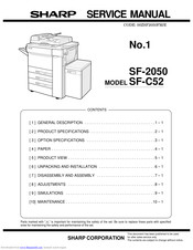 Sharp SF-C52 Service Manual