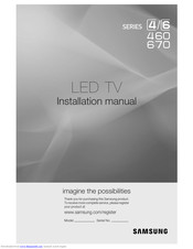 Samsung HG46AB670FJXXZ Installation Manual