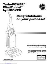 Hoover U5415 WT Owner's Manual