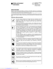 Blackberry BBB100-3 Safety And Product Information
