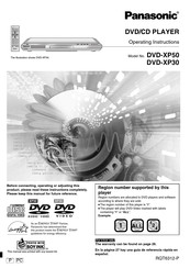 Panasonic DVDXP50 - DIG. VIDEO DISC PLAY Operating Instructions Manual