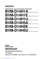 Sony BVM-D14H1E Maintenance Manual