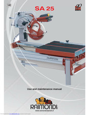 RAIMONDI SA 25 Use And Maintenance Manual