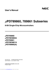 NEC PD789861 User Manual