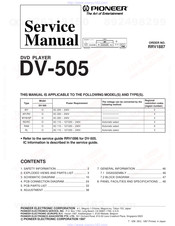 Pioneer DV-505 Service Manual