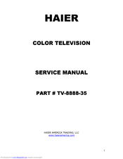 Haier TV-8888-35 Service Manual