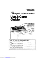 Whirlpool LA6700XK Use & Care Manual