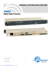 Lectrosonics DM84 Hardware And Software Installation Manual