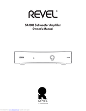 REVELL SA1000 Owner's Manual