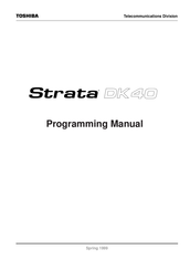 Toshiba Strata AirLink DK40 Programming Manual