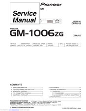 Pioneer GM-1006ZG Service Manual