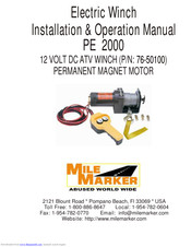 Mile Marker PE2000 Installation And Operation Manual