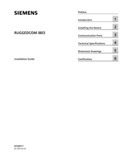 Siemens RUGGEDCOM i803 Installation Manual