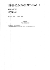 Canon NP6012F Service Manual