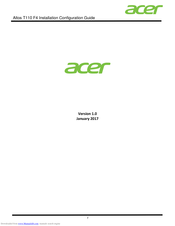 Acer Altos T110 F4 Installation &  Configuration Manual