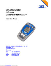 SIKA Simulator UC mAV Instruction Manual