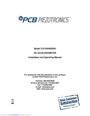 PCB Piezotronics 3741D4HB200G Installation And Operating Manual