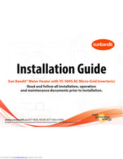 Sun Bandit YC500-S Installation Manual