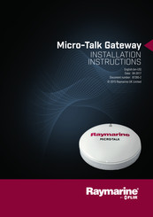 Raymarine Micro-Talk E70361 Installation Instructions Manual