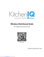 KitchenIQ iN-1 SERIES Instructions For Use Manual