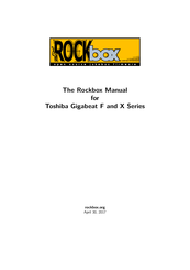 Toshiba Gigabeat X Manual