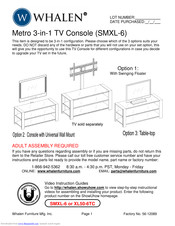 Whalen SMXL-6 Assembly Manual