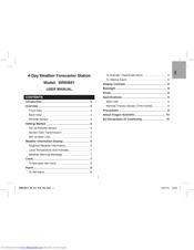 Oregon Scientific WMH601 User Manual