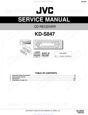 JVC KD-S847 Service Manual