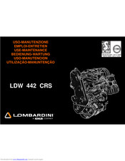 Lombardini LDW 492 DCI Use And Maintenance