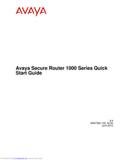 Avaya SR1004 Quick Start Manual