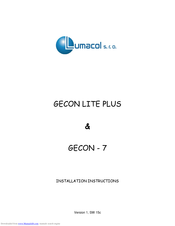 Lumacol s.r.o. GECON LITE PLUS Installation Instructions Manual