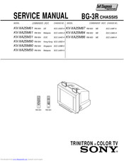 Sony KV-XA25M80 Service Manual