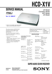 Sony HCD-X1V Service Manual