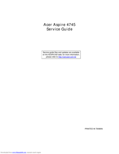 Acer Aspire 4745 Service Manual