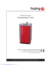 Froling S1 Turbo Installation Instructions Manual