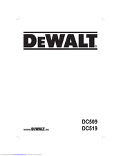 DeWalt DC509 User Manual