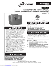 Modine Manufacturing IFS Installation And Service Manual