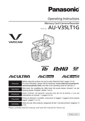 Panasonic AU-V35LT1G Operating Instructions Manual