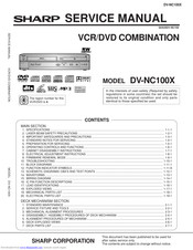 Sharp DV-NC100X Service Manual