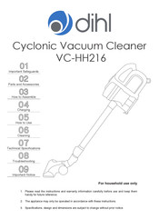 DIHL VC-HH216 Instructions Manual
