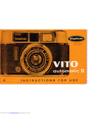 VOIGTLANDER VITO Automatic II Instructions For Use Manual